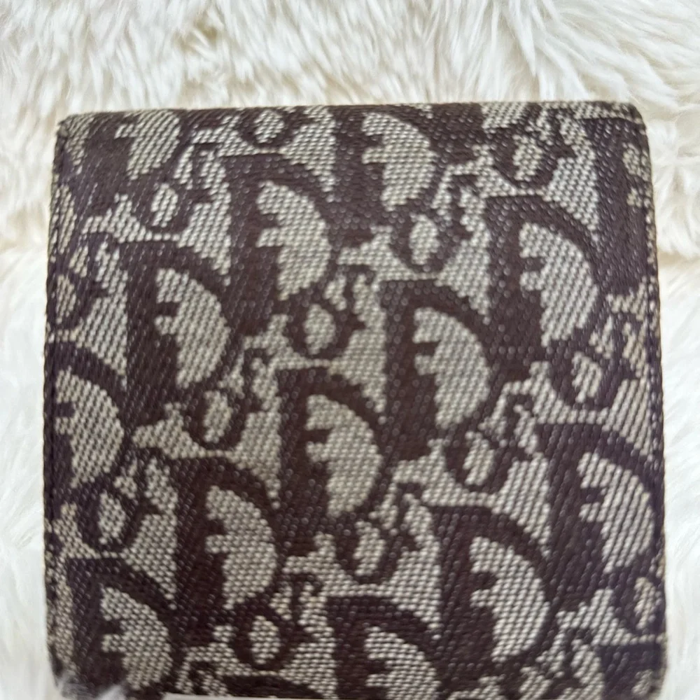 Christian Dior Trotter Canvas Leather Trifold Wallet - Picture 3 of 8